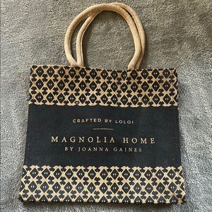 Magnolia Home Black and Tan Tote Bag by Joanna Gaines